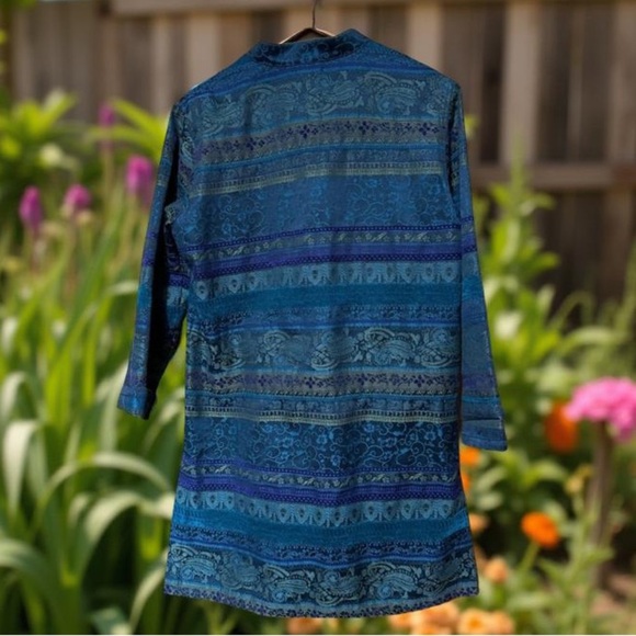 Vintage Chico's Tunic size 8  Asian inspired,beautiful colors,Art teacher chic - Picture 3 of 4